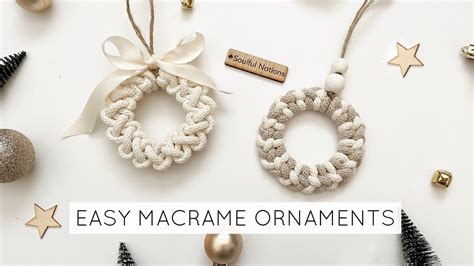 TWO EASY MACRAME ORNAMENTS | MINI WREATH | MINI MACRAME WREATH ...