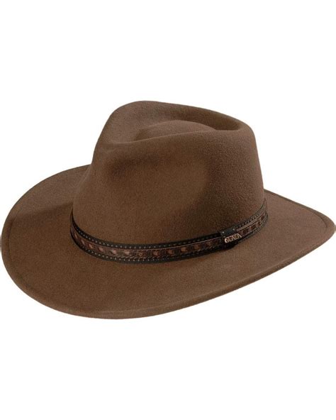 Scala Men's Crushable Wool Outback Hat - DF105 KHAKI | Outback hat ...