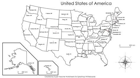 Usa Map States And Capitals List - Printable Map