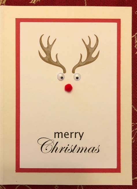 Handmade simple Christmas card. | Simple christmas card, Simple ...