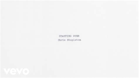 Chris Stapleton - Starting Over (Official Audio) - YouTube