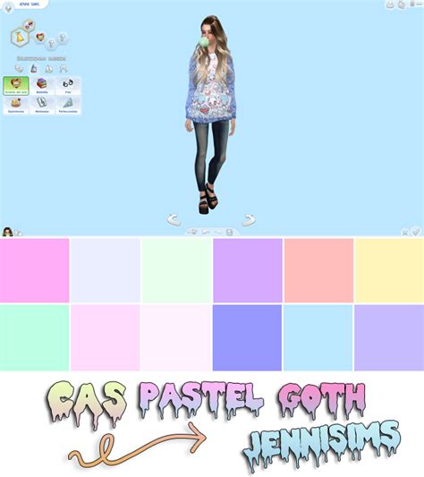 Downloads sims 4:Pastel Goth CAS Screens (12 Cas background) | JenniSims