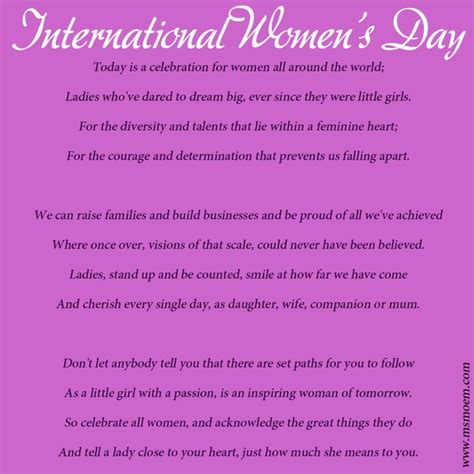 international womens day poem by ms moem | Womens day quotes, Happy ...