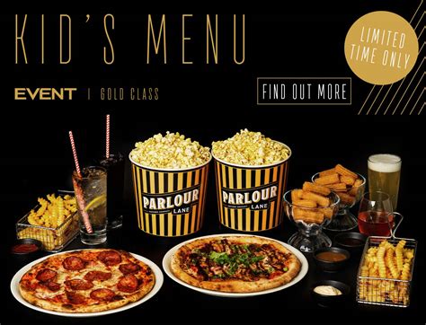 Explore the enticing menu of Gold Class Event Cinemas