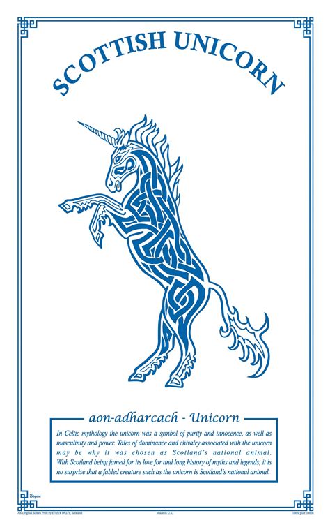 Scottish Unicorn tea towel | Ettrick Valley | Scottish unicorn ...