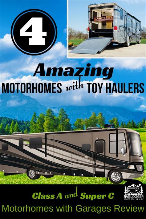 6 Best Toy Hauler Motorhomes: 2024 Models – RVBlogger | Motorhome, Toy ...