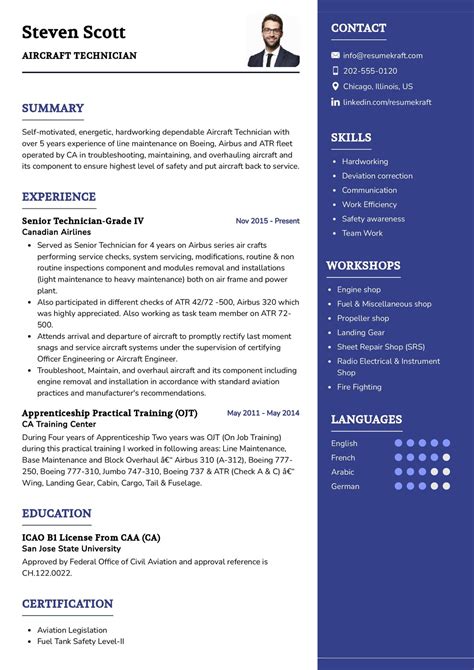 Aircraft Engineer Cv Example