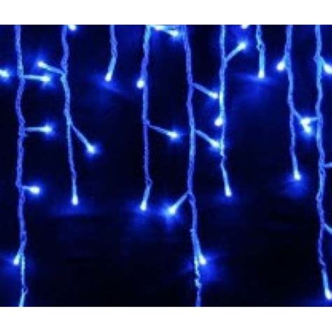 14M 300LED Solar Icicle Lights - Blue Colour