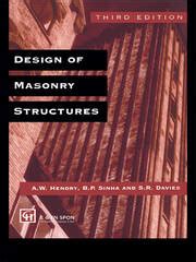 Design of Masonry Structures - 1st Edition - A.W. Hendry - B.P. Sinha