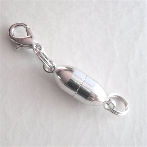 Magnetic Necklace Extender Silver Disability Aid Clasp