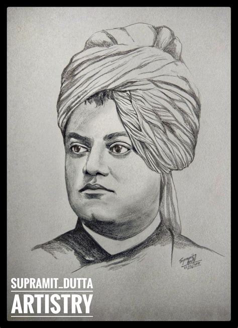 The Cyclonic Monk of India: Swami Vivekananda | Pencil sketch portrait ...