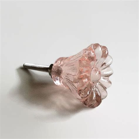 Pink Daisy Glass Crystal Cabinet Knobs Dresser Drawer Pulls – Dwyer ...