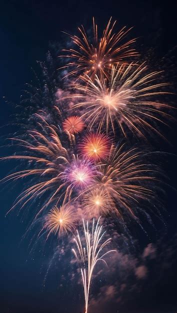 Premium Photo | Beautiful Fireworks Festival Show Celebration on The ...