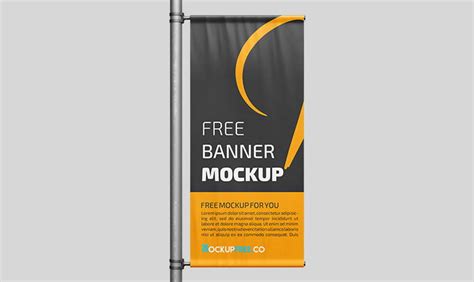 Free Vertical Outdoor Banner Mockup | Mockuptree