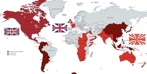 British Empire Flag Map