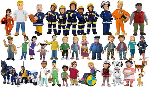 Fireman Sam characters transparent images by davidtjbrennan on DeviantArt