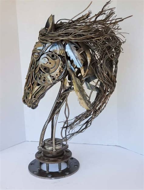 Metal horse head, horse sculpture, metal horse art Sculpture by Archie ...