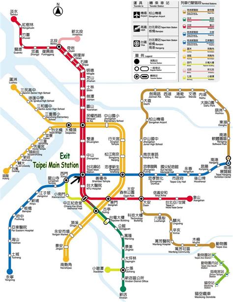 Taipei bus station map - Map of Taipei bus station (Taiwan)