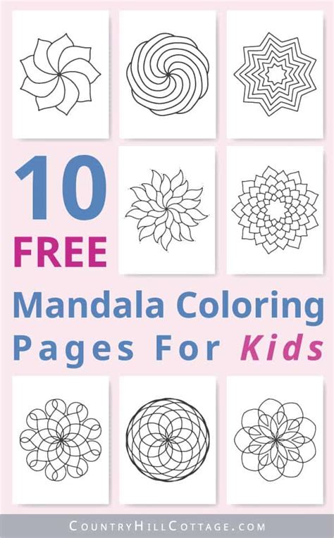 Simple Mandala Coloring Pages For Kids