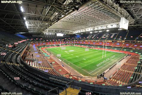 Cardiff Millennium Principality Stadium seating chart - View from upper ...