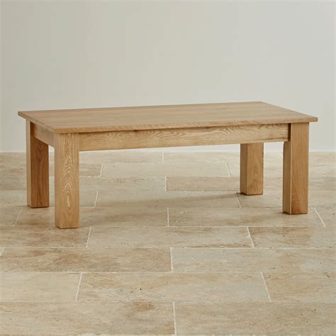 Natural Solid Oak Minimalist Coffee Table by Oak Furniture Land