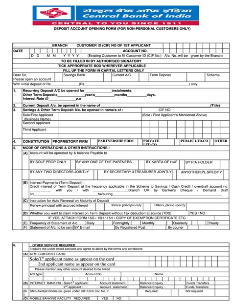 Central Bank Of India Form Fill Up - Fill Online, Printable, Fillable ...