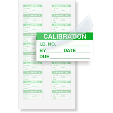 Calibration Stickers - 200 each 1/2 inch by 1 inch self laminating ...