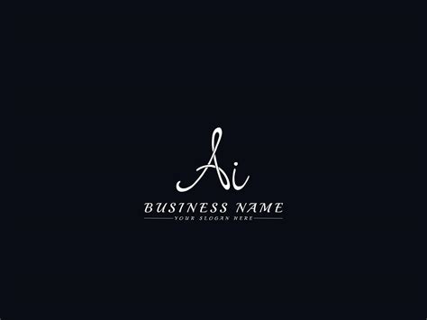 Signature Ai Logo, Creative Ai Signature Letter Logo Icon 15366107 ...