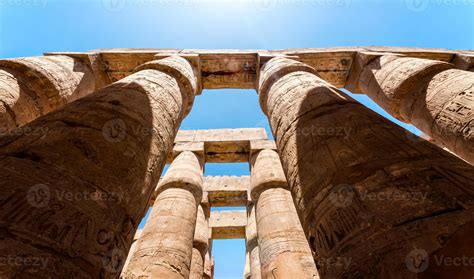 antique columns in a karnak temple in luxor 3027693 Stock Photo at Vecteezy