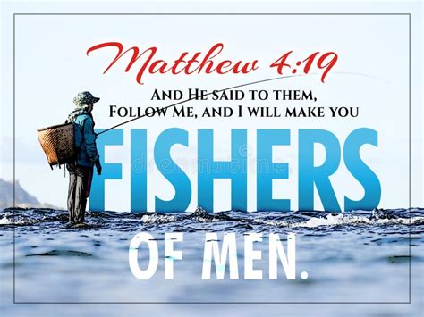 Fishers of Men Matthew Verse Stock Illustration - Illustration of faith ...