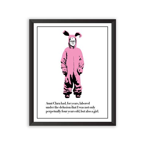 A Christmas Story Poster Pink Nightmare Poster Ralphie Bunny Suit Print ...