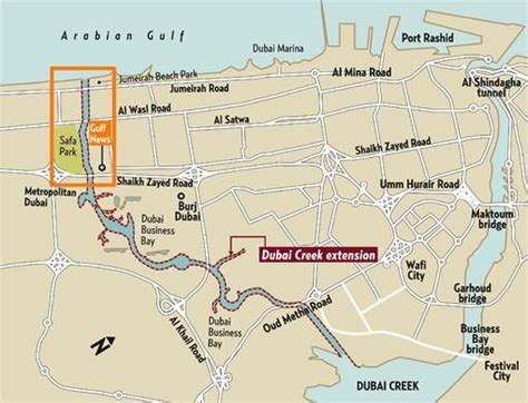 Dubai Creek Map