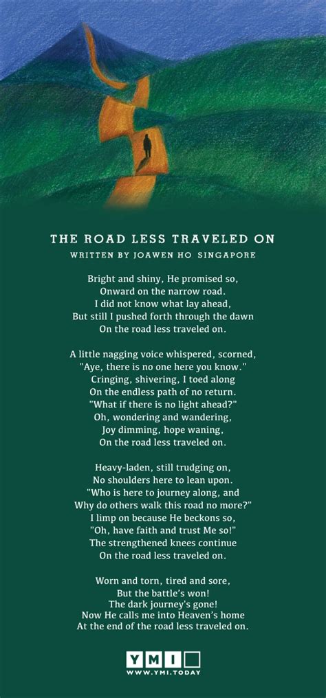 Poem: The Road Less Traveled On – YMI