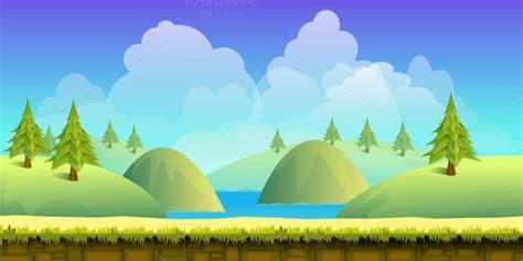 Cartoon Game Background by VitaliyVill on @creativemarket | game ...