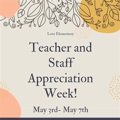 Staff Appreciation - Love Elementary PTA