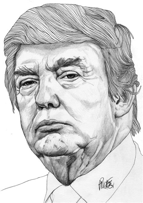 Donald Trump Drawing by Paul Nelson-Esch | Saatchi Art