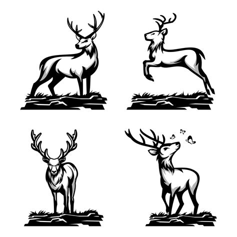 deer logo compilation 3529324 Vector Art at Vecteezy