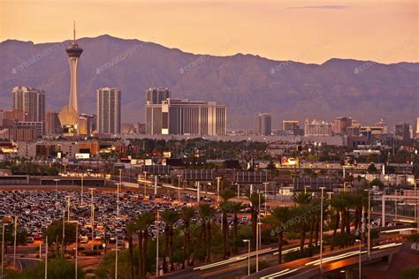 Las Vegas Sunset Skyline photo by duallogic on Envato Elements | Las ...