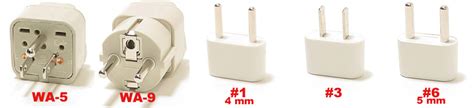 Philippines Plug Adapters B, E/F , #1, #3, & #6