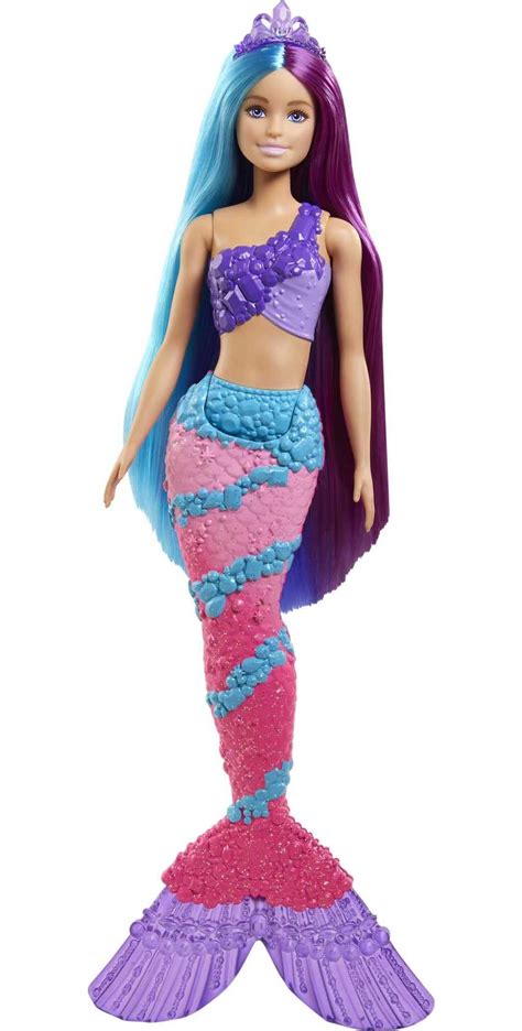 Buy Barbie Dreamtopia Doll, Mermaid Toys, Pink Ombre Tail & Extra-Long ...