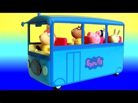 Peppa Pig School Bus Toy Review with Miss Rabbit 2016 - Cerdita Peppa ...