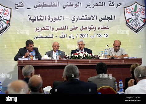 Palestinian President Mahmoud Abbas (Abu Mazen) during a meeting with ...