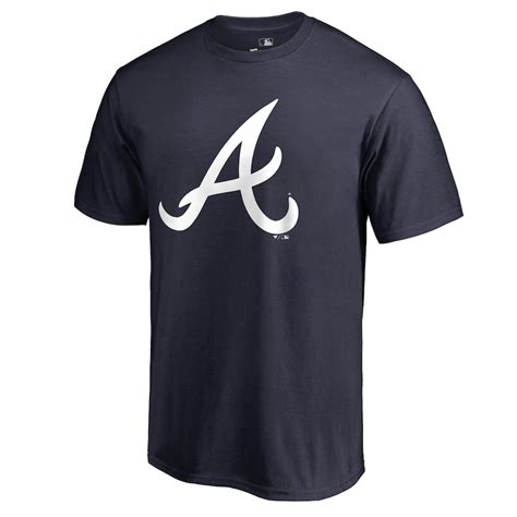 Atlanta Braves Navy Team Color Primary Logo T-Shirt