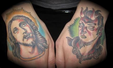 Jesus Vs Devil Tattoo