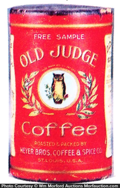 Antique Advertising | Old Judge Coffee Can Sample • Antique Advertising