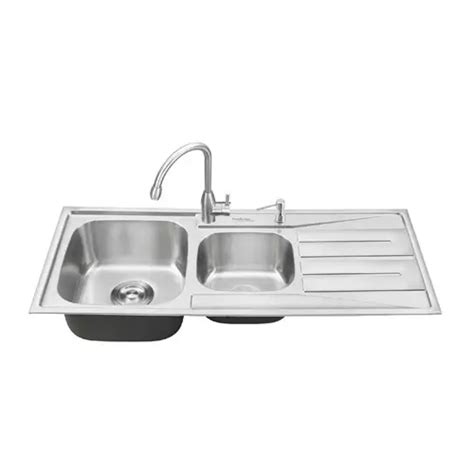 Buy Hindware Amadeo 46x20x9 inch Matt Finish SS Double Bowl Kitchen ...