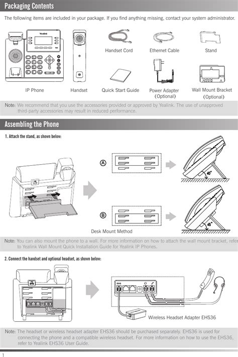 YEALINK T42S Ultra-elegant Gigabit IP Phone User Manual Yealink SIP ...