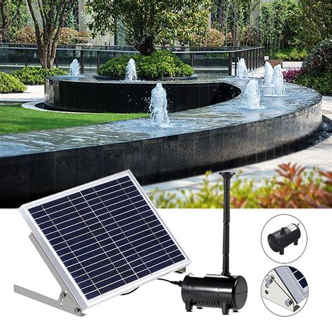 Solar Panel Powered Brushless Water Fountain Pump For Pond Garden ...