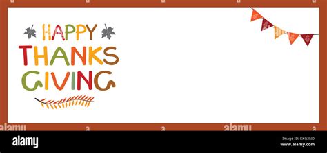 Happy Thanksgiving banner template with decoration Stock Photo - Alamy