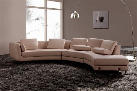 Modern Round bonded Leather Sectional sofa A94 | Leather Sectionals